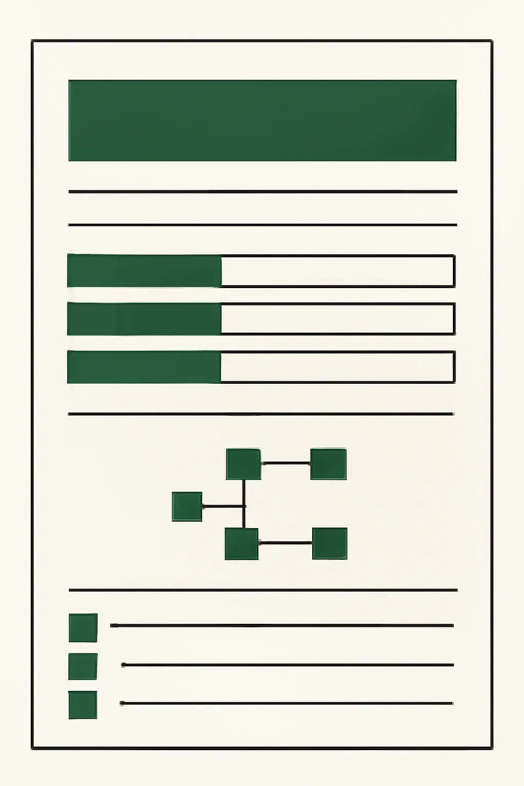 Sample report layout — summary page