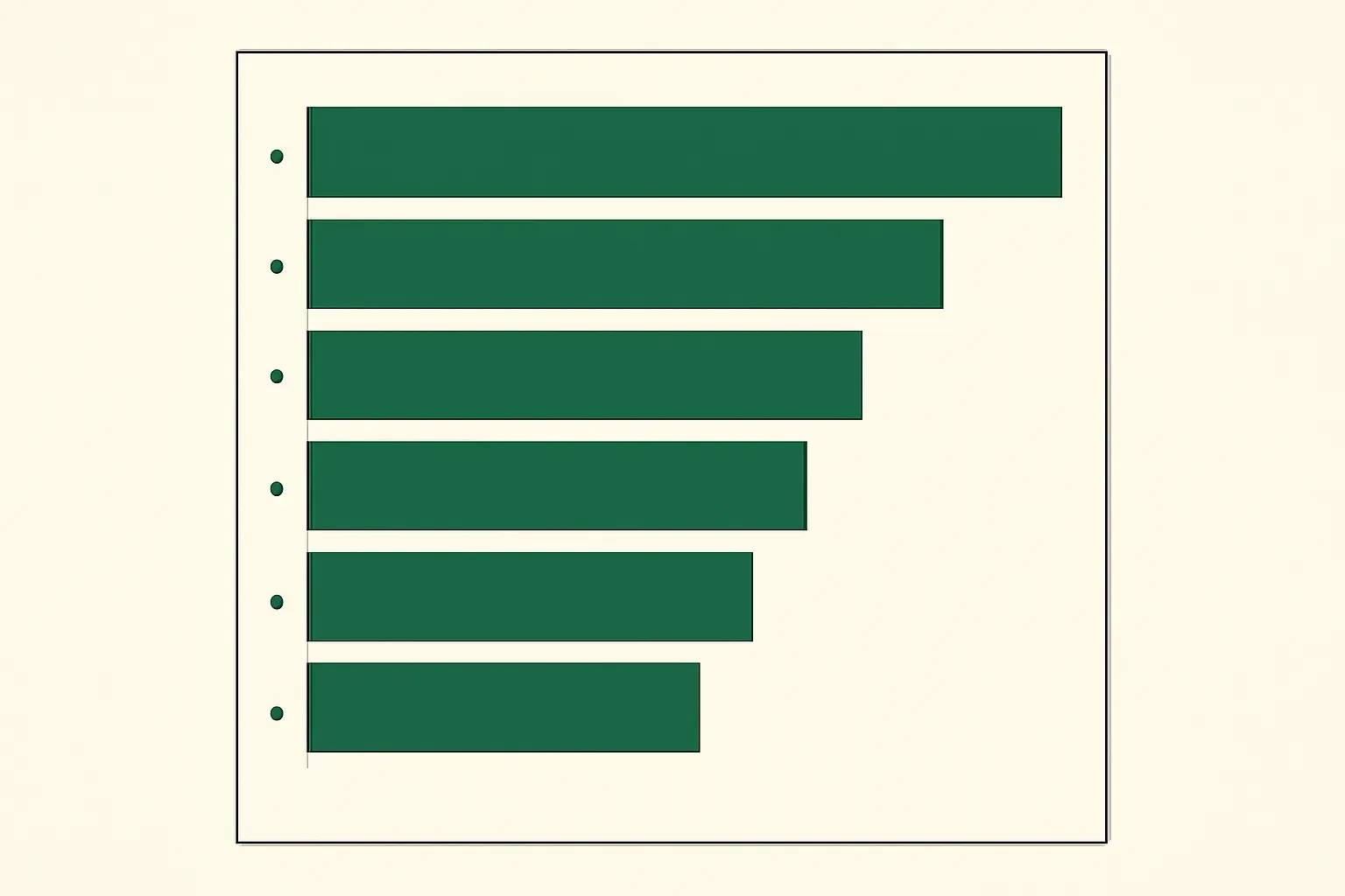 Abstract roadmap fragment showing prioritised issues on a ruled report layout.